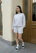 Жіночий літній комплект світшот + шорти Staff vin oversize M - зображення 1