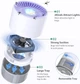 Tiptop Home Aparatoo USB пастка для комах, лампа від комарів та мух, тиха, Grey - изображение 3