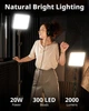 UBeesize 2 Pack LED Video Light Kit, 13" Studio Lights студійне світло з триногами 65", тримачі для телефону - изображение 5