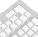 Набор клавиш Pudding Keys, 129 клавиш PBT двухцветные для механических игровых клавиатур (белый). - изображение 1