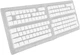 Набор клавиш Pudding Keys, 129 клавиш PBT двухцветные для механических игровых клавиатур (белый). - изображение 2