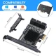YBBOTT 8-Port SATA 3.0 контролер PCIe 6Gbps з кабелями та низьким профілем для Windows/Ubuntu - изображение 3