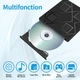Зовнішній привід BEVA CD/DVD з USB 3.0 і Type-C, SD/TF слотами та 2 USB, для Windows, Mac, Linux - изображение 5