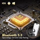 Бездротові навушники 75 год, Bluetooth 5.4, 4 мікрофони ENC, IP7, спорт, шумозаглушення - изображение 3