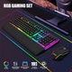 RedThunder K10 Ігровий комплект клавіатура миша та підставка для зап’ястя RGB 7200 DPI USB - изображение 5