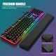 RedThunder K10 Ігровий комплект клавіатура миша та підставка для зап’ястя RGB 7200 DPI USB - изображение 7