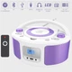 WISCENT дитячий CD-плеєр з Bluetooth, FM, USB, AUX, навушники, портативний - зображення 6