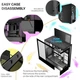 KEDIERS P4 ATX Mid Tower PC Case – Комп’ютерний Корпус із Панорамним Склом і 4 x 120 мм Попередньо Встановленими Вентиляторами (Чо - изображение 4