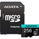 Карта памяти ADATA MicroSDXC Premier Pro 256Gb UHS-1 A2 V30S + SD адаптер (AUSDX256GUI3V30SA2-RA1) [162342] - изображение 1