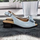 Босоножки женские Trendy голубые на низком каблуке 38р (25,2 см) 8405 - изображение 3