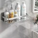 Металева полиця для ванної самоклеюча Bathroom shelf GREY 30х13х5,5см, навантаженням до 10 кг - зображення 1