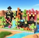 Магнітний конструктор Minecraft Будинок в саду з чорною башнею 100 кубиків, набір блоків майнкрафт для дітей STEM розвиток - зображення 4