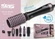 Фен-щітка DSP 50020 1000 Вт з насадками для укладання волосся, браш для об’єму та локонів, прилад для сушіння, вирівнювання та фіксації укладки, фен щітка з холодним обдуванням і обертанням шнура - изображение 4