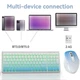 Беспроводной комплект JOMAA клавиатура + мышка с подсветкой Белая (Bluetooth/2.4GHz) - изображение 4