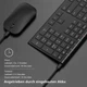 Комплект беспроводной клавиатуры и мыши Seenda 2.4G аккумуляторный тонкий QWERTZ (без укр\рус раскладки) - изображение 4
