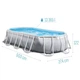 Каркасный бассейн Intex 26796 с подстилкой 503×274×122 см, насосом, скиммером и лестницей, овальной формы, серый - изображение 3