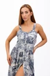 Сарафан женский Where Uwear синий с принтом джунгли 347265_L - изображение 2