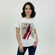 Женская футболка с текстильной аппликацией прямого силуэта Катерина NORA KVITTIN MKNK460507-2 - 50, Білий - изображение 1