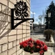Кронштейн Роза, маленький, крепление для кашпо с цветами, настенный держатель горшков, метал, чорний - изображение 2