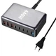 Зарядний пристрій XoKo 2xUSB-С PD100W + 3xUSB-С PD65W + 3xUSB QC18W 440W GaN (QC-400) - зображення 2