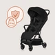 Прогулочная коляска Lionelo JULIE AIR BLACK ONYX - изображение 1