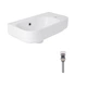 Комплект Qtap Tern: Раковина подвесная прямоугольная правая 450х250х158 мм White + Донный клапан PU02O - изображение 1