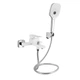 Смеситель для ванны Qtap Gemini (c душевым гарнитуром) QTGEM259CRW45683 Chrome/White - изображение 1