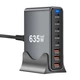 Зарядний пристрій XoKo 2xUSB-C PD3.1 140W + 2xUSB-C PD100W + 1xUSB-C PD65W + 3xUSB QC30W GaN (QC-600) - зображення 1