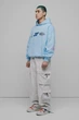 Чоловіче блакитне худі Oversized Multi Logo H GOTS Preach S 206270 - зображення 2