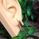 Серьги Xuping Jewelry длина 2.8см ширина 3-4мм медицинское золото позолота 18К с1676 - изображение 4
