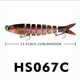 Воблер составной свимбейт ANFS Swimbait Minnow 13.5 cм 19 г тонущий 12# - изображение 7