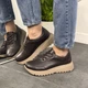 Женские кроссовки ITstyle кожаные Коричневые 39 (506455) - изображение 8