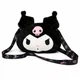 Сумка пухнаста підліткова дитяча через плече мессенджер Kuromi Sanrio 20x17x5 см Чорна - зображення 1