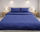 Постельное белье LARA бязь d11297e Ромб Dark Blue евро - изображение 1
