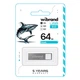USB флешка Wibrand 64Gb Shark металлический накопитель для хранения данных и переноса информации - изображение 2
