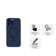 Чехол TPU+PC Magnetic Matte для iPhone 12 Pro с MagSafe защита камеры темно-синий - изображение 6