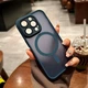 Чехол TPU+PC Magnetic Matte для iPhone 12 Pro с MagSafe защита камеры темно-синий - изображение 7