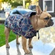 Куртка дождевик для собак UMYKO BLUE, Your Stylish Hunter, разноцветный, Размер S, Непромокаемый жилет с капюшоном и подкладкой Omni-Heat для французского бульдога, мопса, амбулли и других пород собак, SKU 005100 - изображение 3