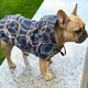 Куртка дождевик для собак UMYKO BLUE, Your Stylish Hunter, разноцветный, Размер S, Непромокаемый жилет с капюшоном и подкладкой Omni-Heat для французского бульдога, мопса, амбулли и других пород собак, SKU 005100 - изображение 4