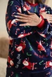 Жіноча тепла піжама "Santa" із велософту (світшот і штани) COSY S Синій (cosy4833187) - зображення 2