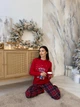 Жіночий подарунковий набір бокс Winter Holiday для неї (піжама+шкарпетки) COSY S Червоний (cosy4820946) - зображення 3
