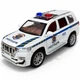 Іграшкова поліція Toyota Land Cruiser Prado металева модель 1:24 інерційна машинка зі світлом і звуком відкриваються двері - зображення 4