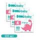 Дитячі підгузки 120 шт Dino Baby розмір 4 (7-14 кг) Дитячі одноразові підгузники з міцними еластичними застібками та захистом від протікань Памперси для дітей - зображення 1