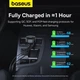Автомобільний зарядний пристрій Baseus Enjoyment Pro Car Charger USB + Retractable C & iP Cable 60 W C00057802111-02 Black - зображення 9