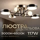 Люстра светодиодная акриловая Sirius B YH1101/4+4 BK+FGD - изображение 1