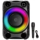 Портативна колонка SPS 8148 16Вт Bluetooth 5.0 з RGB-підсвічуванням, мікрофоном, TWS, USB, TF, AUX для караоке та вечірок - зображення 1