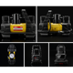 Автомобильный компрессор VOIN VL-620, 150 PSI, 15 А, 85 л/мин, от прикуривателя, с фонарём, переходником на клеммы, двухцилиндровый - изображение 5