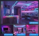Светодиодная лента RGB Smart LED умная светодиодная лента с блютуз управлением цветная подсветка самоклеящаяся гибкая светодиодная лента с Bluetooth управлением и пультом ДУ 2х10м Kayfovo RLS-20 - изображение 6
