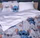 Комплект постельного белья Бязь Little Stitch 155х215 см Белый/Голубой - изображение 2