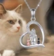 Кулон девушка с котами в сердце с цепочкой женская подвеска кошки украшение на шею подарок любителям кошек - изображение 3